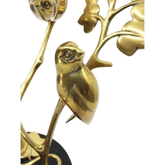 Decorative Crafts Vintage Brass Birds on a Branch - Picture 6 of 8
